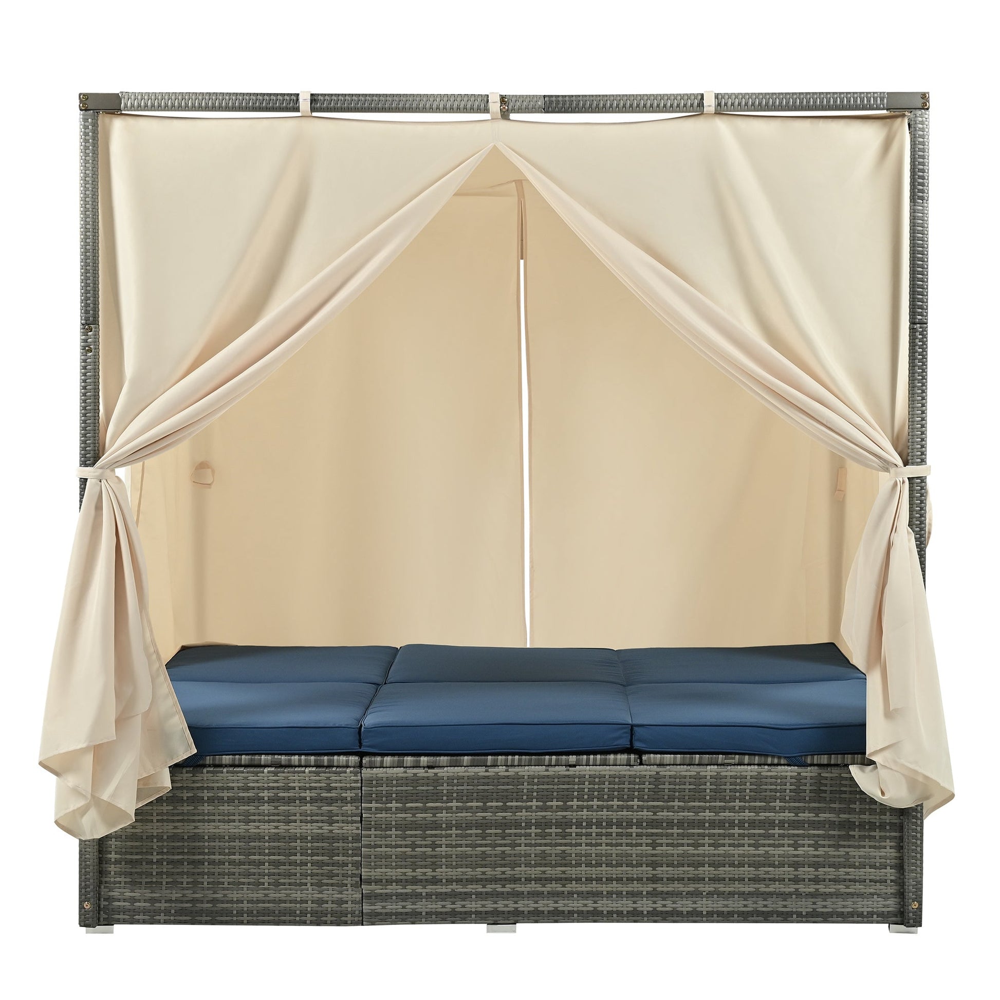 Pomona Adjustable Sun Bed With Curtain - Divine Heart L.A.