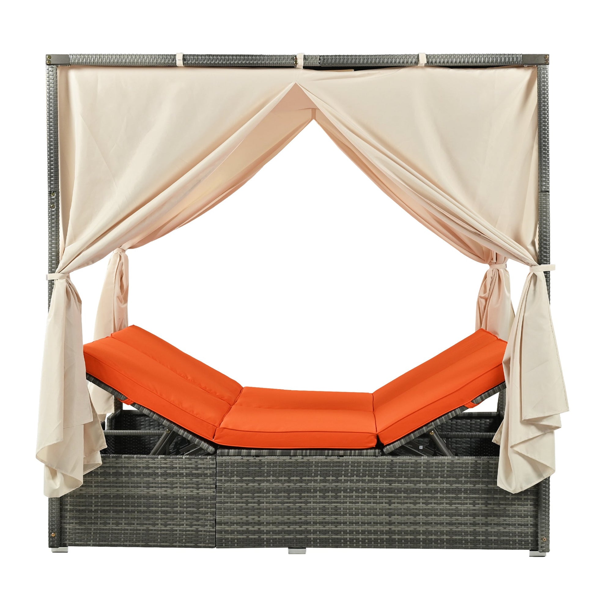 Pomona Adjustable Sun Bed With Curtain - Divine Heart L.A.