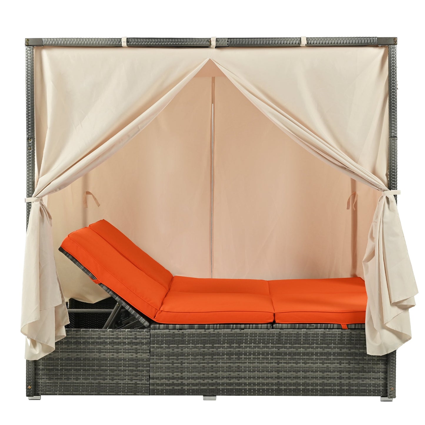 Pomona Adjustable Sun Bed With Curtain - Divine Heart L.A.