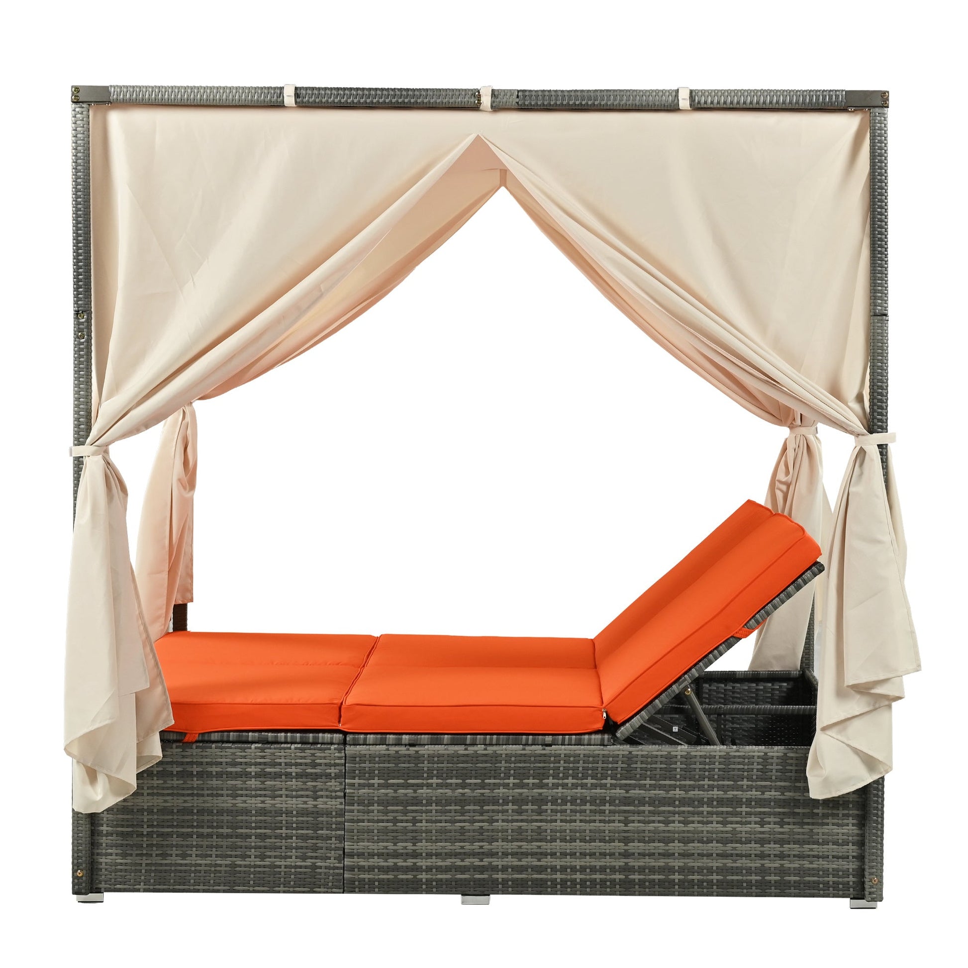 Pomona Adjustable Sun Bed With Curtain - Divine Heart L.A.