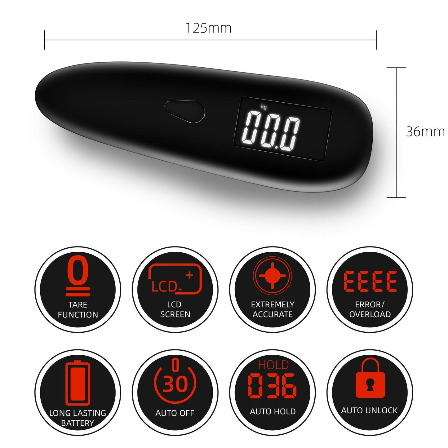 Portable Handheld Electronic Luggage Scale - Divine Heart L.A.