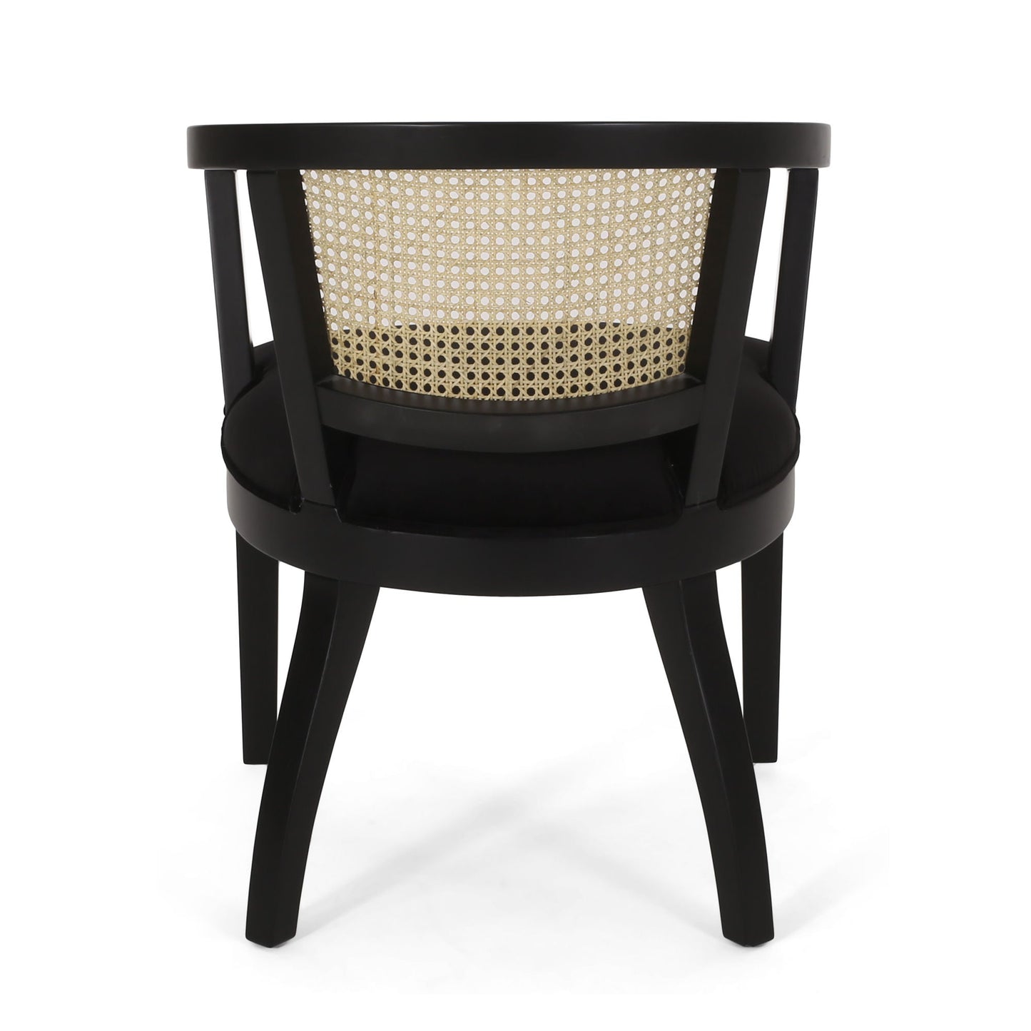 Regal Refined Cane Back Velvet Dining Chair - Divine Heart L.A.