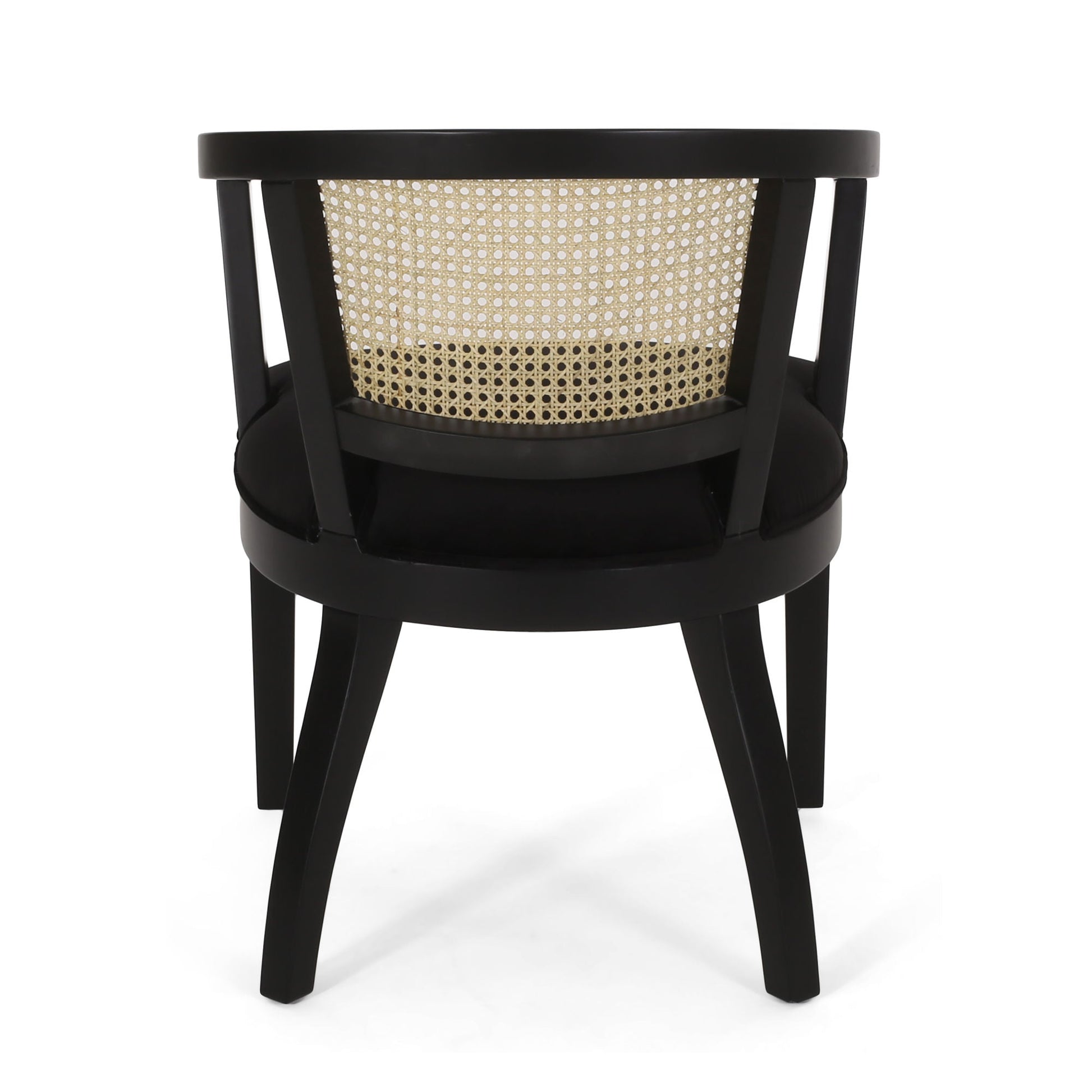 Regal Refined Cane Back Velvet Dining Chair - Divine Heart L.A.