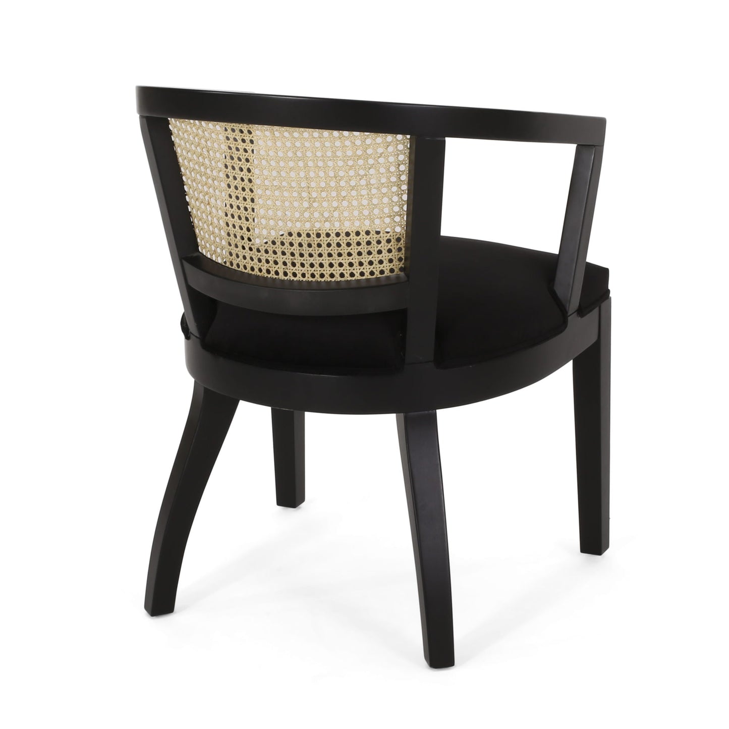 Regal Refined Cane Back Velvet Dining Chair - Divine Heart L.A.