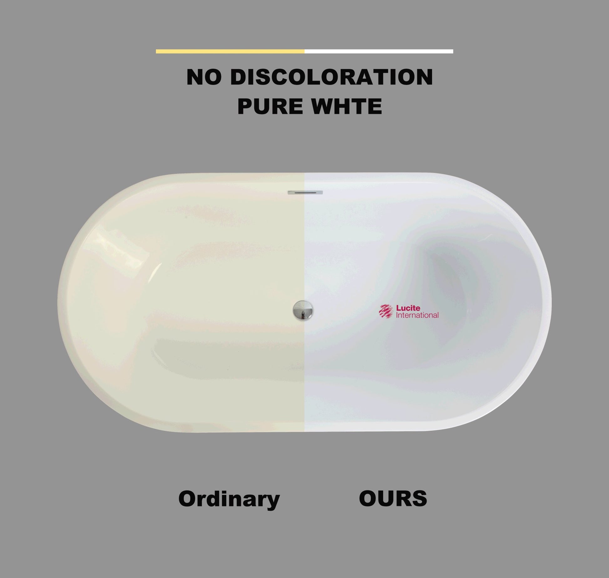 Shiny White Acrylic Freestanding Soaking Bathtub with Chrome Overflow and Drain, cUPC Certified - 63*28.8 22A09 - 63 - Divine Heart L.A.