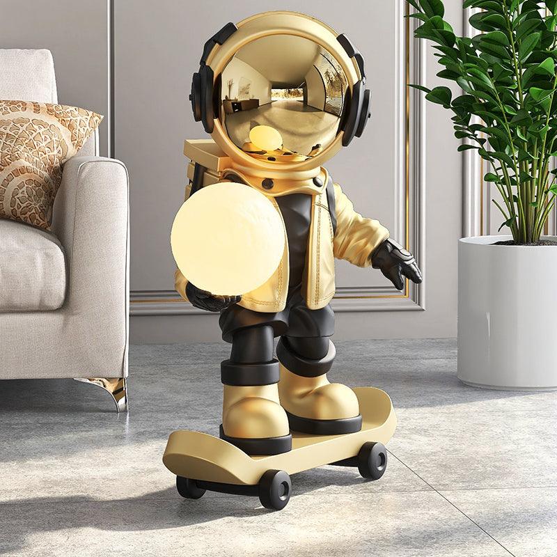 Skateboarding Lil Astronaut Floor Statue - Divine Heart L.A.