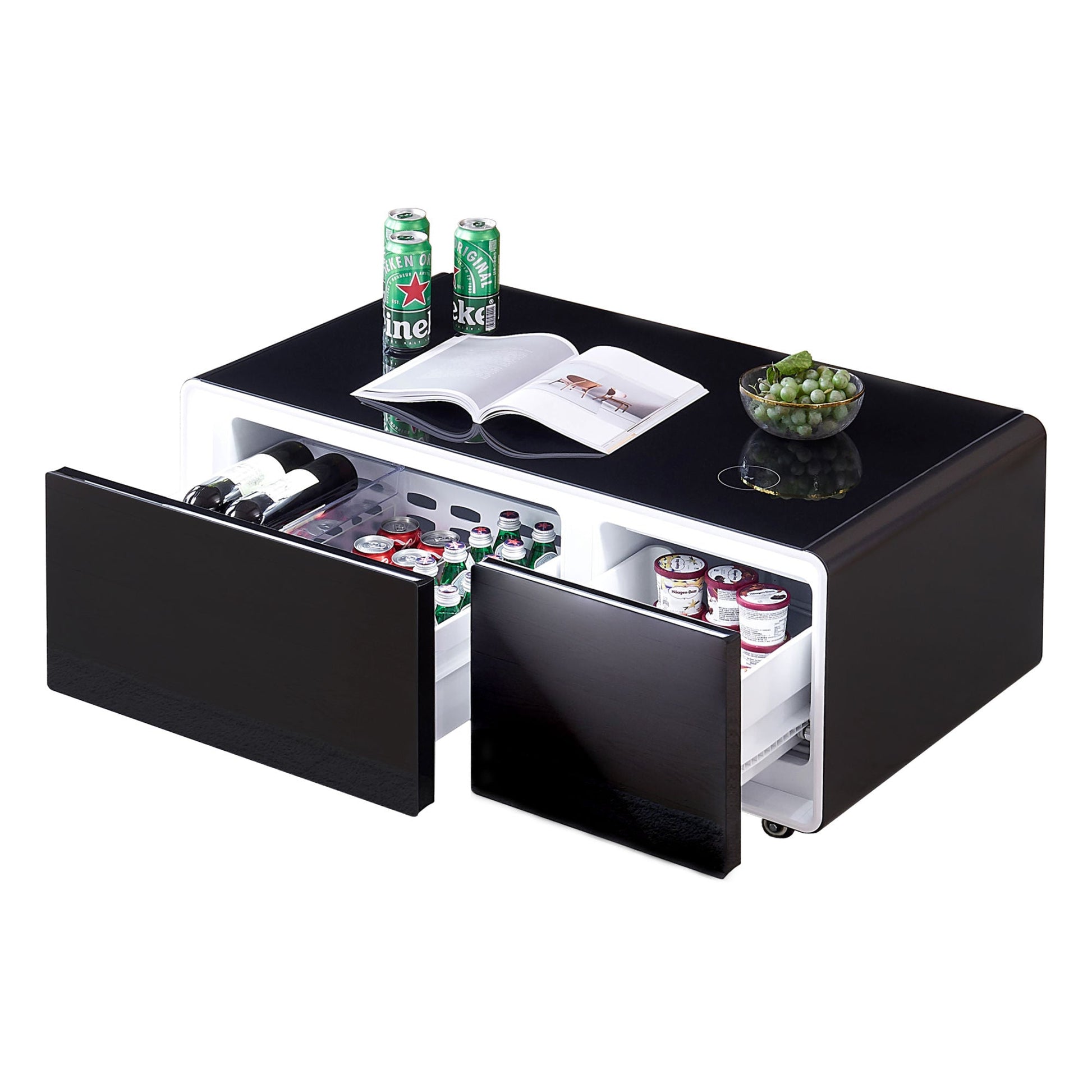 Smart Table Fridge, Multifunctional Coffee Table with Cooler and Frozen - Divine Heart L.A.