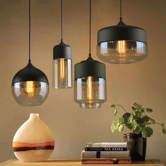 Smoked Glass .Pendant Lighting - Divine Heart L.A.