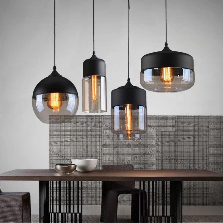 Smoked Glass .Pendant Lighting - Divine Heart L.A.