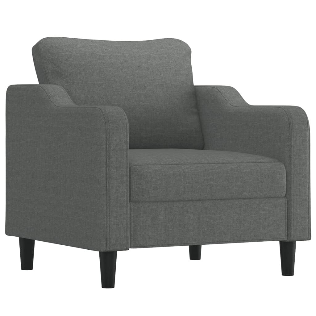 Sofa Chair with Footstool Dark Gray 23.6" Fabric - Divine Heart L.A.