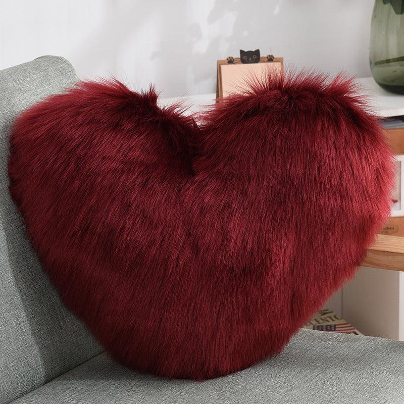 Soft Love Fluffy Heart Shaped Throw Pillow Collection - Divine Heart L.A.