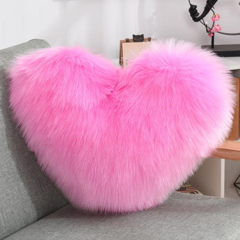 Soft Love Fluffy Heart Shaped Throw Pillow Collection - Divine Heart L.A.