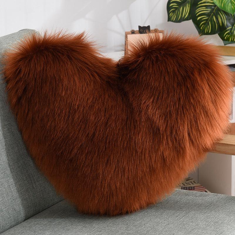 Soft Love Fluffy Heart Shaped Throw Pillow Collection - Divine Heart L.A.