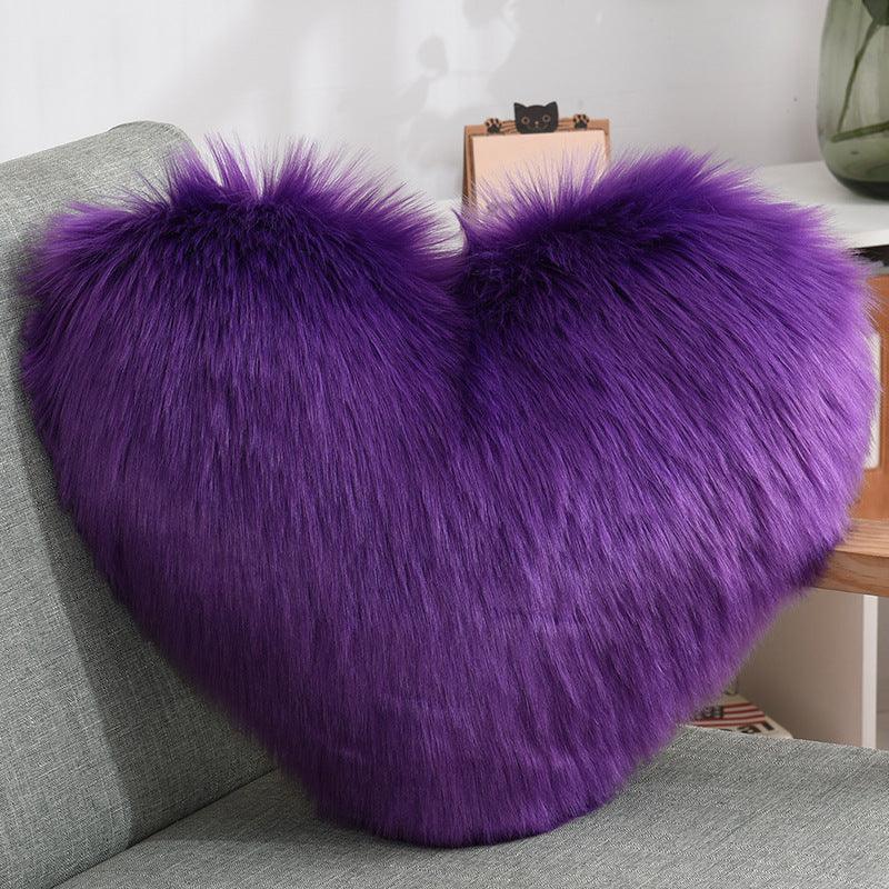 Soft Love Fluffy Heart Shaped Throw Pillow Collection - Divine Heart L.A.