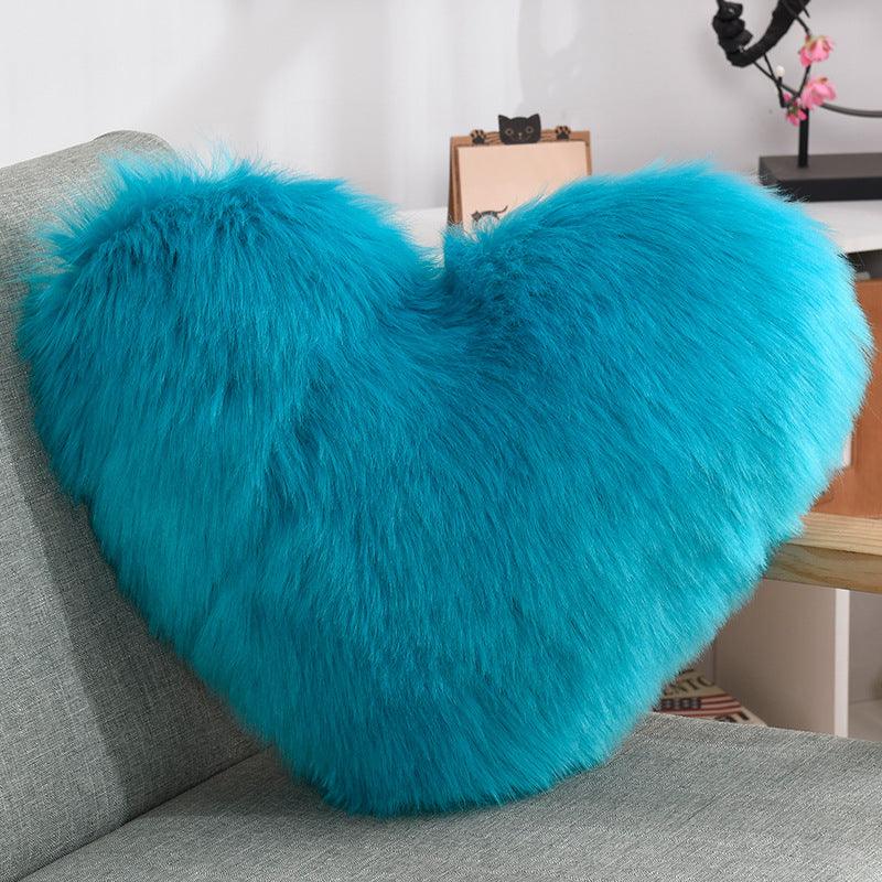 Soft Love Fluffy Heart Shaped Throw Pillow Collection - Divine Heart L.A.