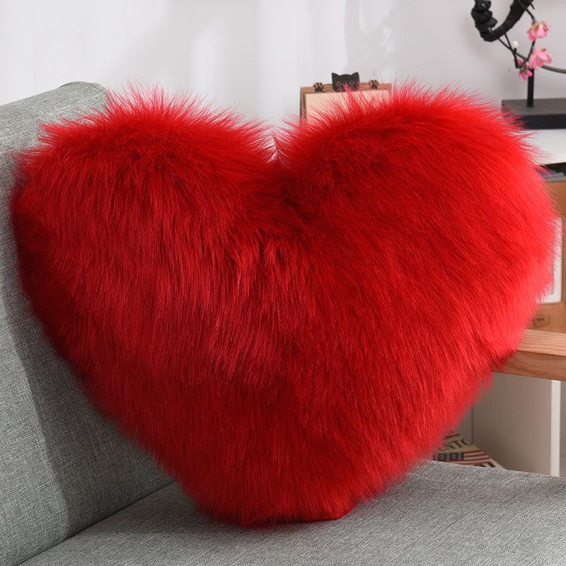 Soft Love Fluffy Heart Shaped Throw Pillow Collection - Divine Heart L.A.