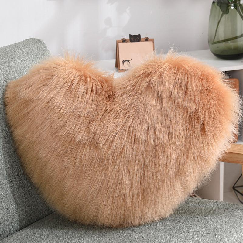 Soft Love Fluffy Heart Shaped Throw Pillow Collection - Divine Heart L.A.