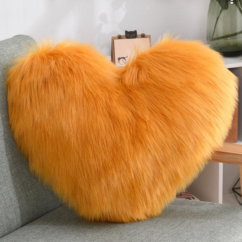 Soft Love Fluffy Heart Shaped Throw Pillow Collection - Divine Heart L.A.