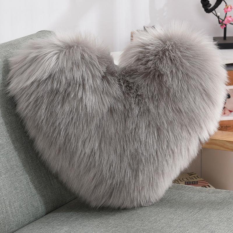 Soft Love Fluffy Heart Shaped Throw Pillow Collection - Divine Heart L.A.