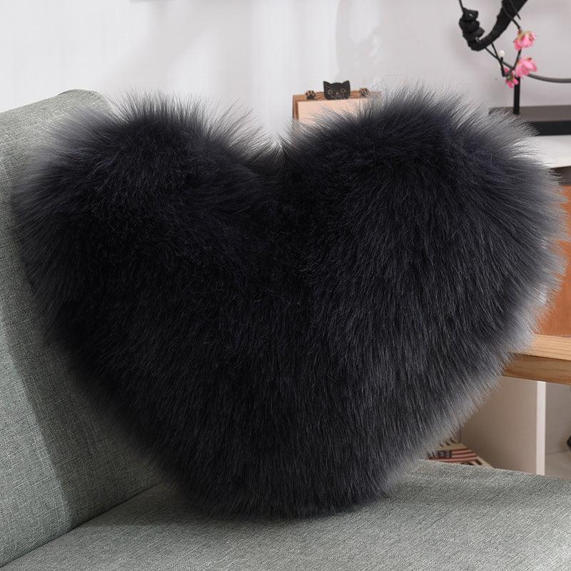 Soft Love Fluffy Heart Shaped Throw Pillow Collection - Divine Heart L.A.