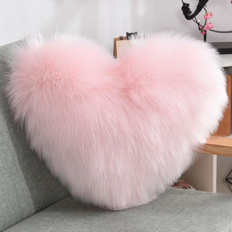 Soft Love Fluffy Heart Shaped Throw Pillow Collection - Divine Heart L.A.