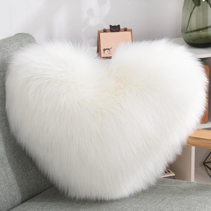 Soft Love Fluffy Heart Shaped Throw Pillow Collection - Divine Heart L.A.