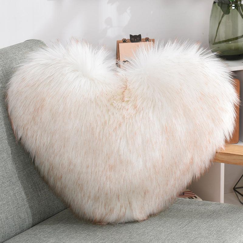 Soft Love Fluffy Heart Shaped Throw Pillow Collection - Divine Heart L.A.