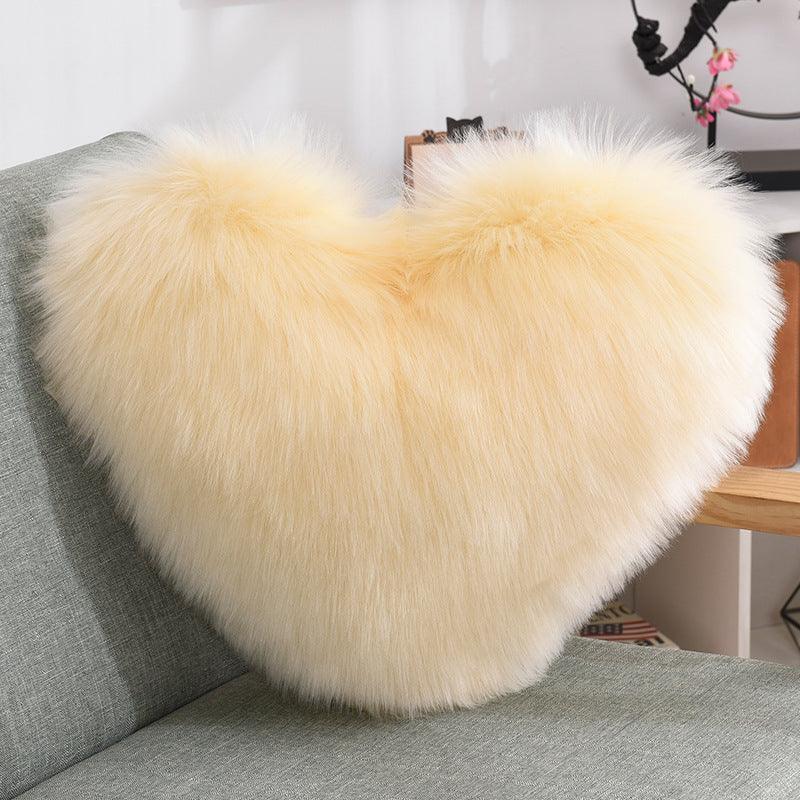 Soft Love Fluffy Heart Shaped Throw Pillow Collection - Divine Heart L.A.