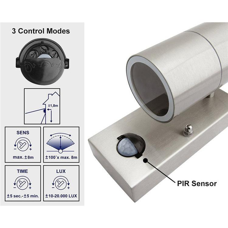 St. Paul Stainless Steel Spotlight with Human Body Induction Sensor (PIR) - Divine Heart L.A.