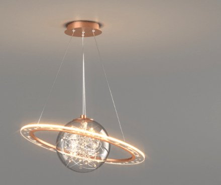 Starry Ring Of Saturn Suspended Luxury LED Chandelier - Divine Heart L.A.