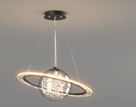 Starry Ring Of Saturn Suspended Luxury LED Chandelier - Divine Heart L.A.