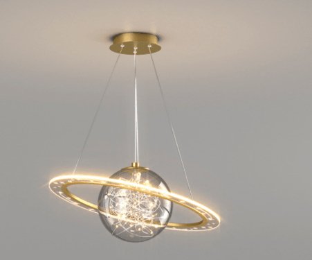 Starry Ring Of Saturn Suspended Luxury LED Chandelier - Divine Heart L.A.