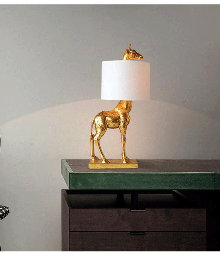 Stately Giraffe Table Lamp in Gold or White - Divine Heart L.A.