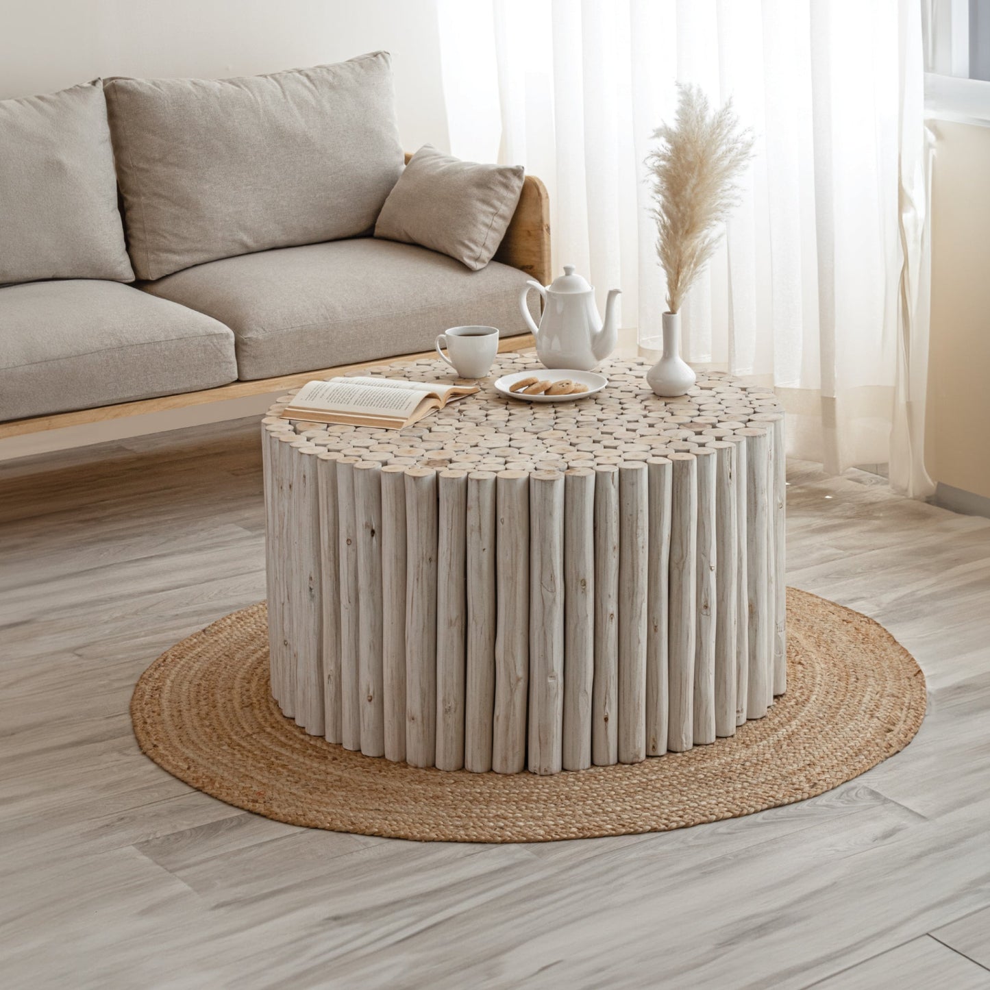 T1009-32 Coffee Table White - Divine Heart L.A.