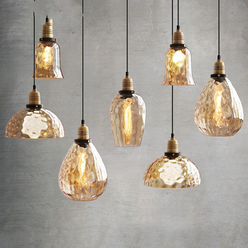 Textured Glass Pendant Light - Divine Heart L.A.