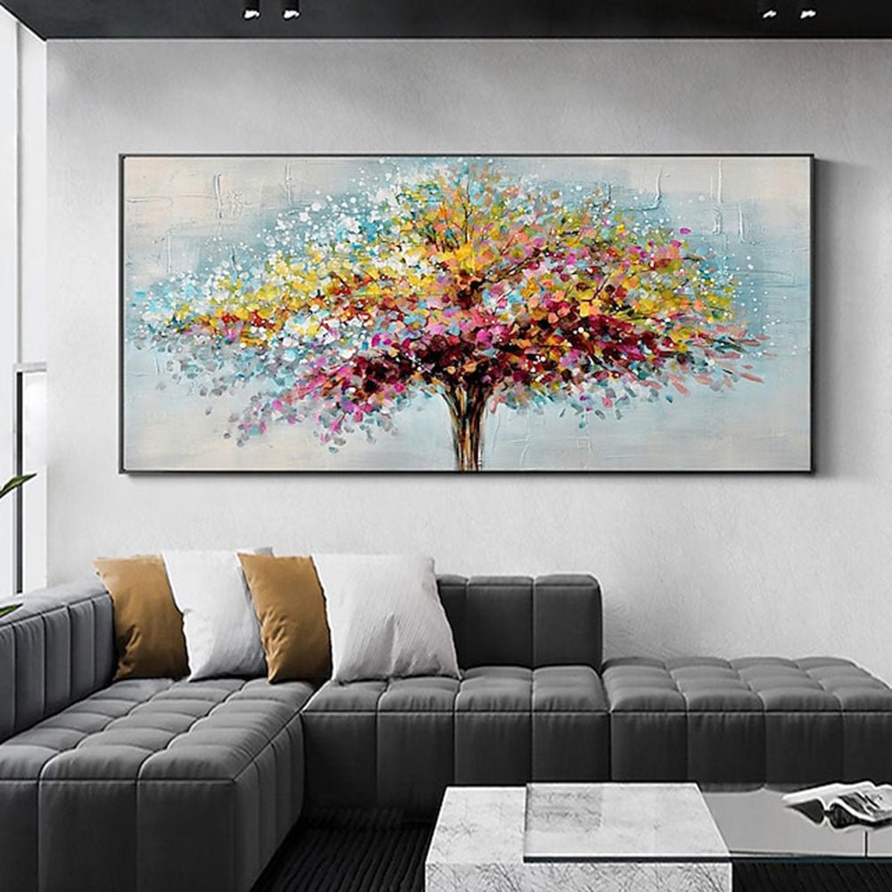 The Blooming Tree Hand Painted Oil Abstract on Canvas - Divine Heart L.A.