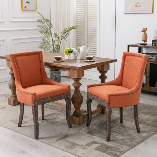 Tully Upholstered Square Back Dining Chair Set of 2 - Divine Heart L.A.