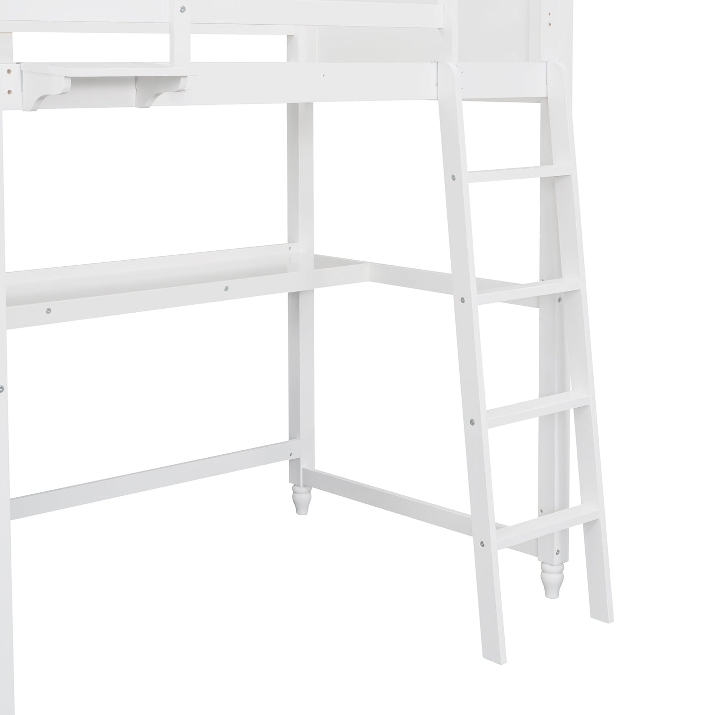 Twin Loft Bed with Desk and Storage Drawers - Divine Heart L.A.