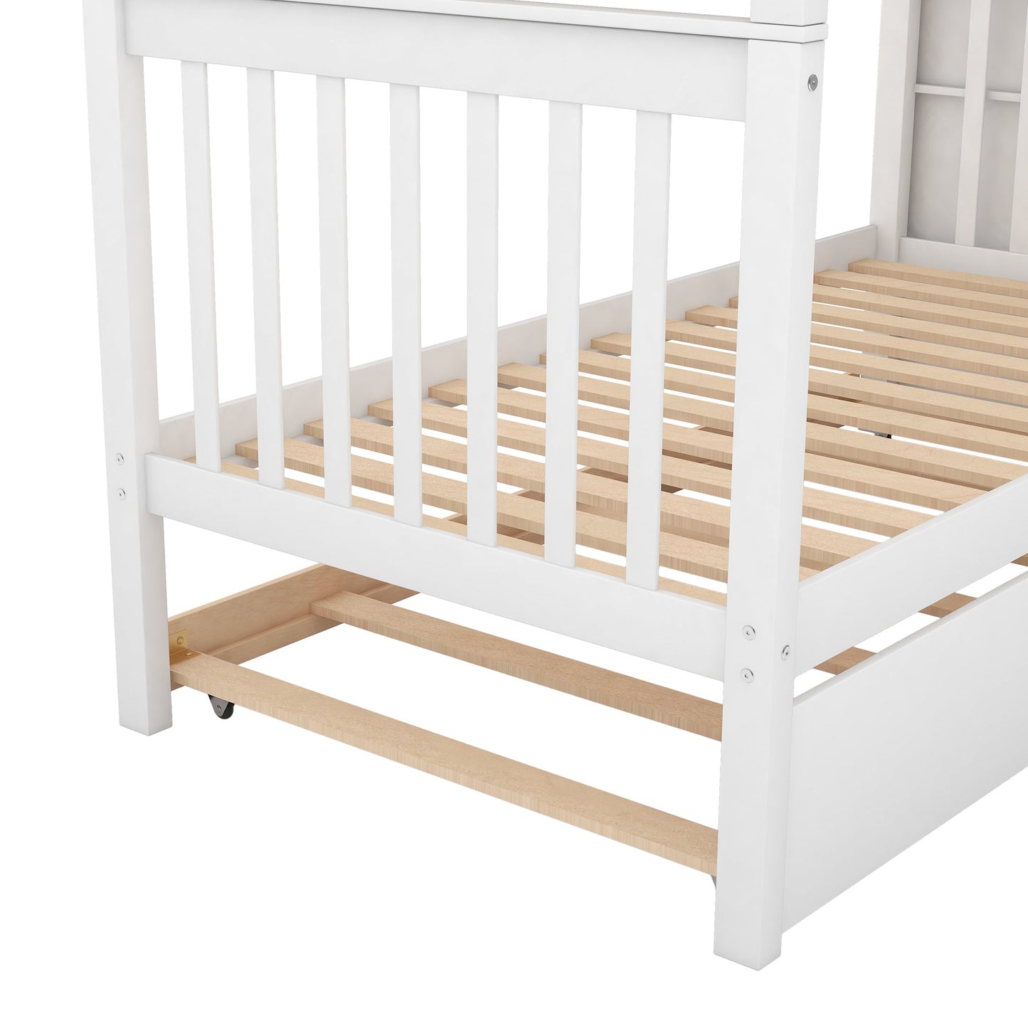 Twin over Twin Bunk Bed with Trundle and Storage - Divine Heart L.A.