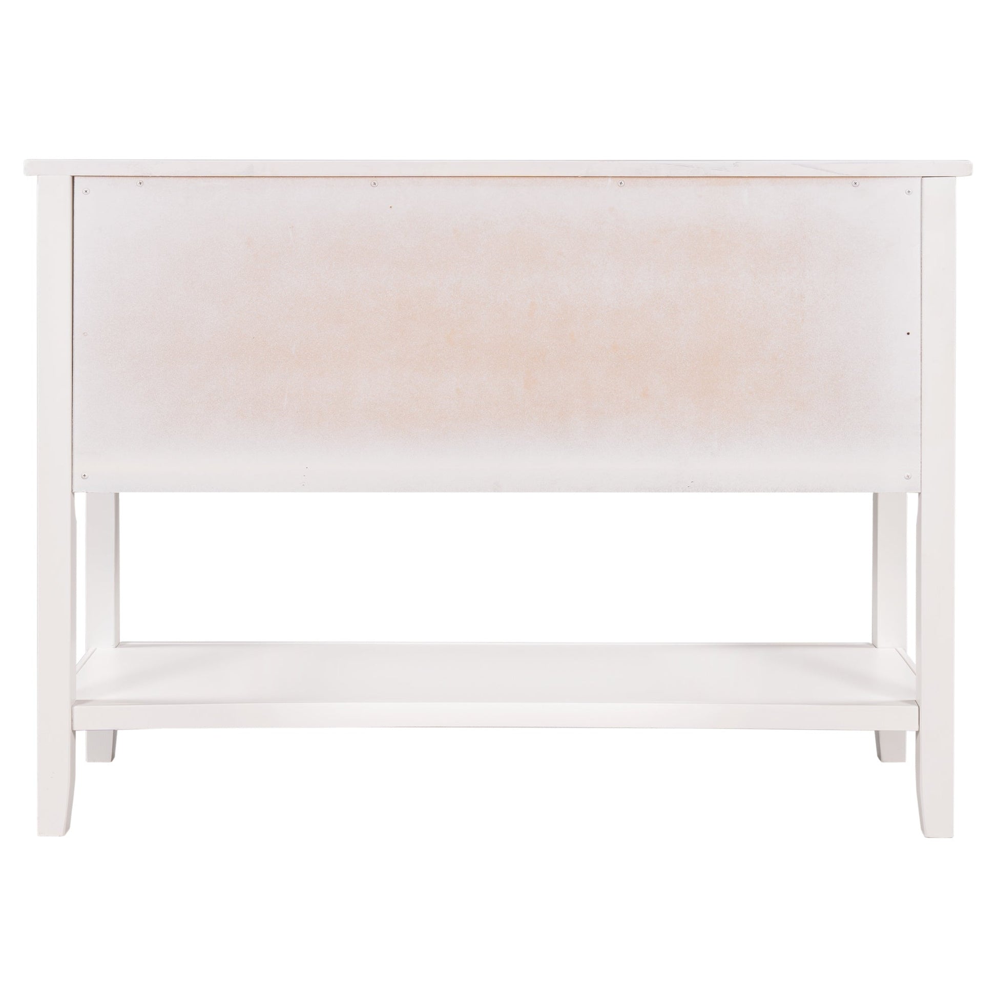 U_STYLE 44.5'' Modern Console Table Sofa Table for Living Room with 7 Drawers, 1 Cabinet and 1 Shelf - Divine Heart L.A.