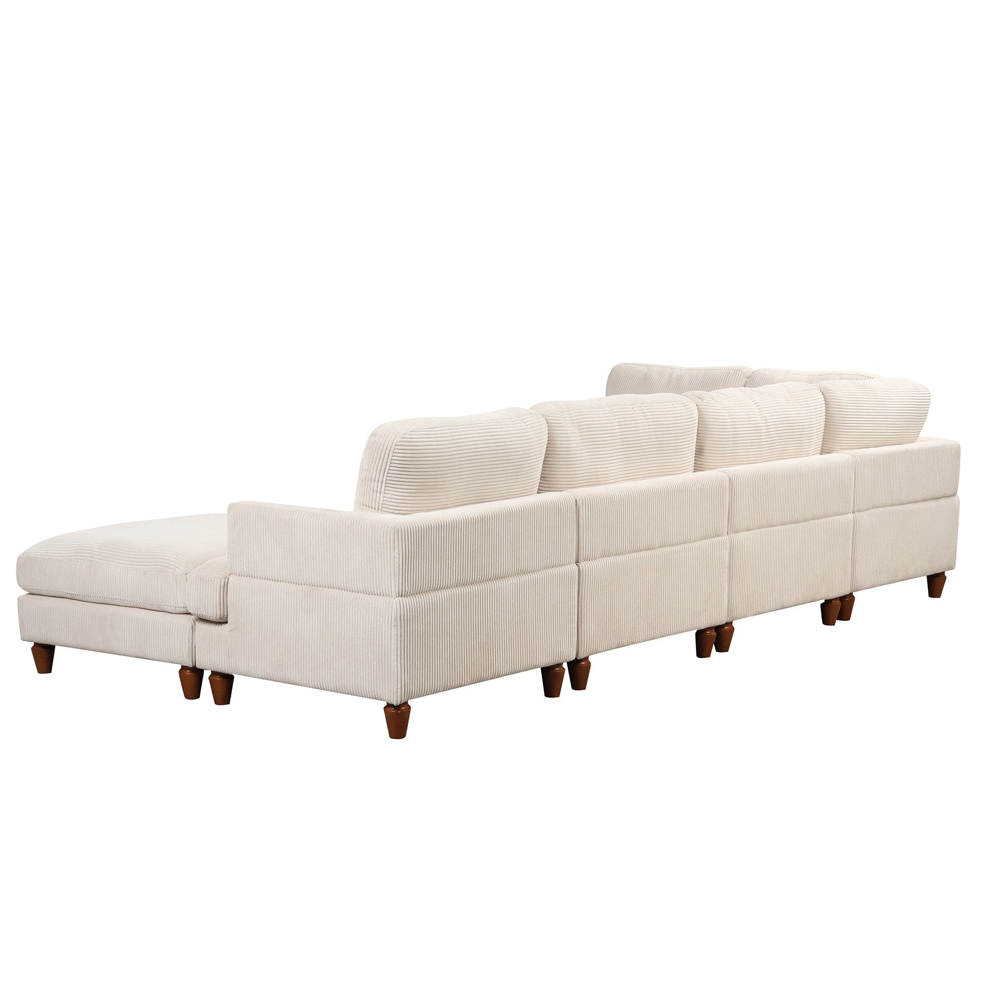 U_Style Modular Sectional Sofa with Ottoman L Shaped Corner Sectional for Living Room, Office, Spacious Space(same sku: WY000336AAA) - Divine Heart L.A.