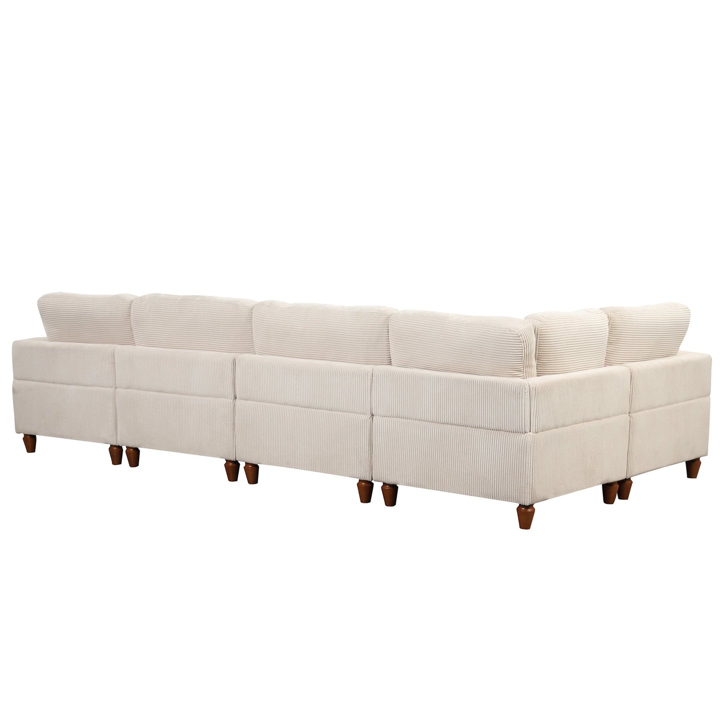 U_Style Modular Sectional Sofa with Ottoman L Shaped Corner Sectional for Living Room, Office, Spacious Space(same sku: WY000336AAA) - Divine Heart L.A.