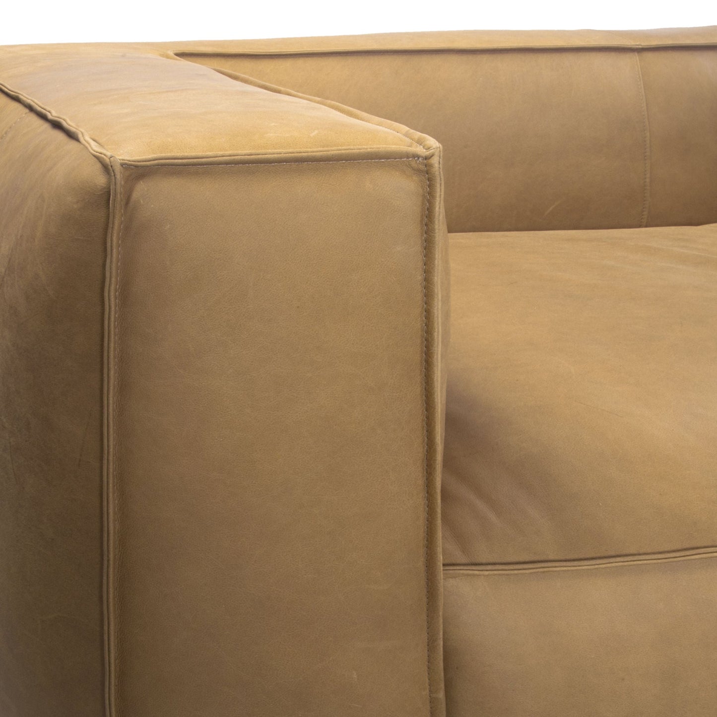 Vanessa Full Aniline Leather Stationary Sofa - Divine Heart L.A.