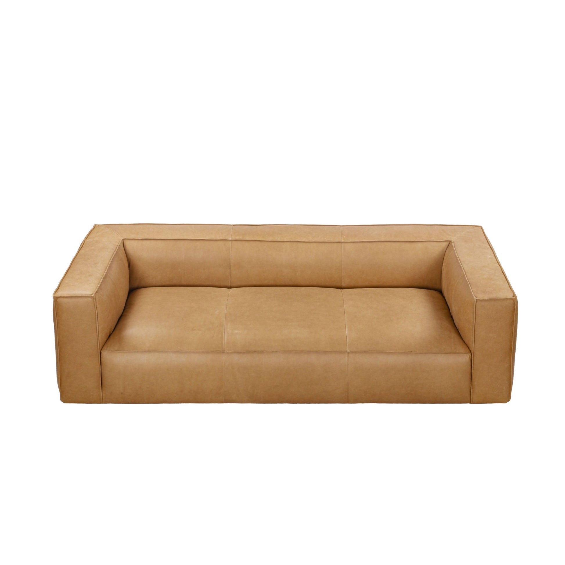 Vanessa Full Aniline Leather Stationary Sofa - Divine Heart L.A.