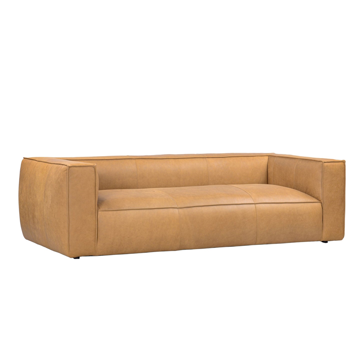 Vanessa Full Aniline Leather Stationary Sofa - Divine Heart L.A.