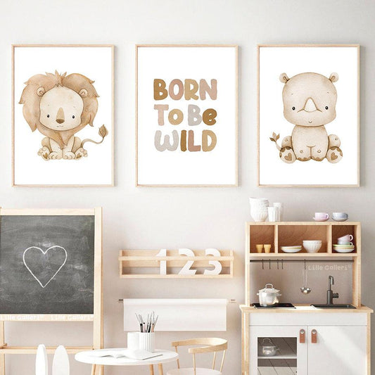 Vintage Wild Baby Collection of Wall Art - Divine Heart L.A.