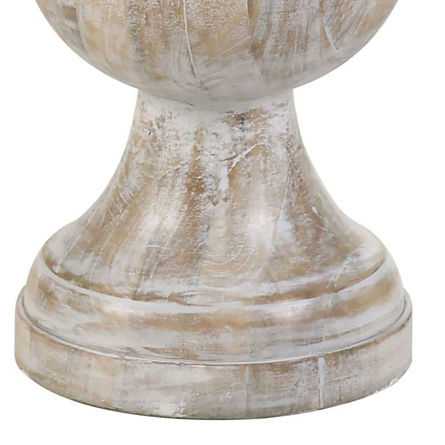 White Washed Pedestal Accent Table - Divine Heart L.A.